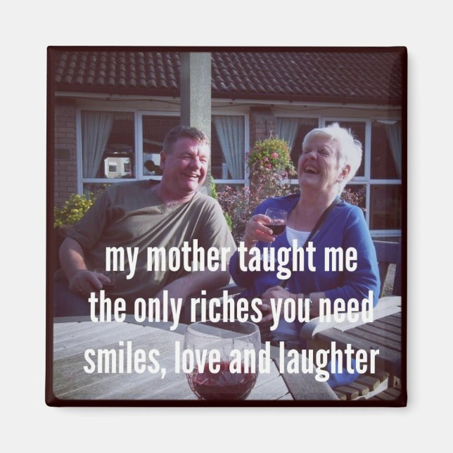 Imã de geladeira Haiku - Minha Mãe Me Ensinou (Frente)