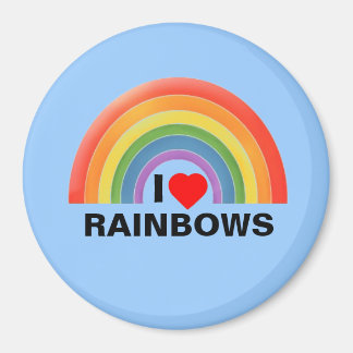 imã de geladeira "I Heart Rainbows"