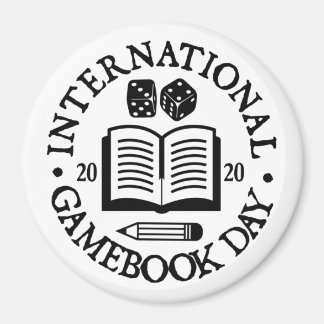 Imã de geladeira Internacional do Gamebook Day