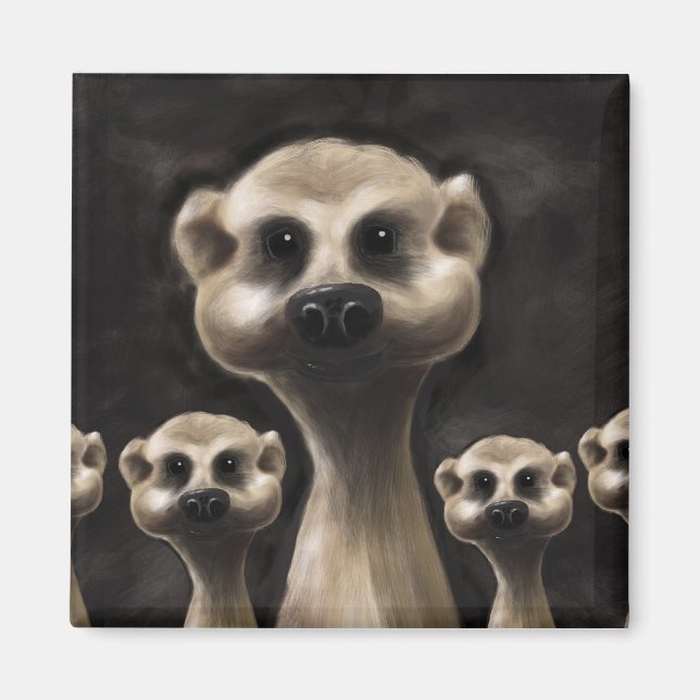 Imã de geladeira Meerkat (Frente)