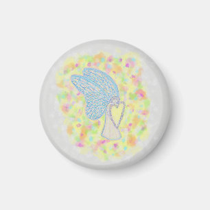 Imã de geladeira Personalizada de Arte Anjo do Jo