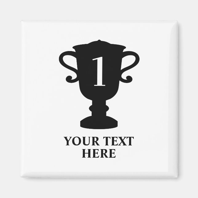 Imã de geladeira personalizada do prêmio de troféu (Frente)