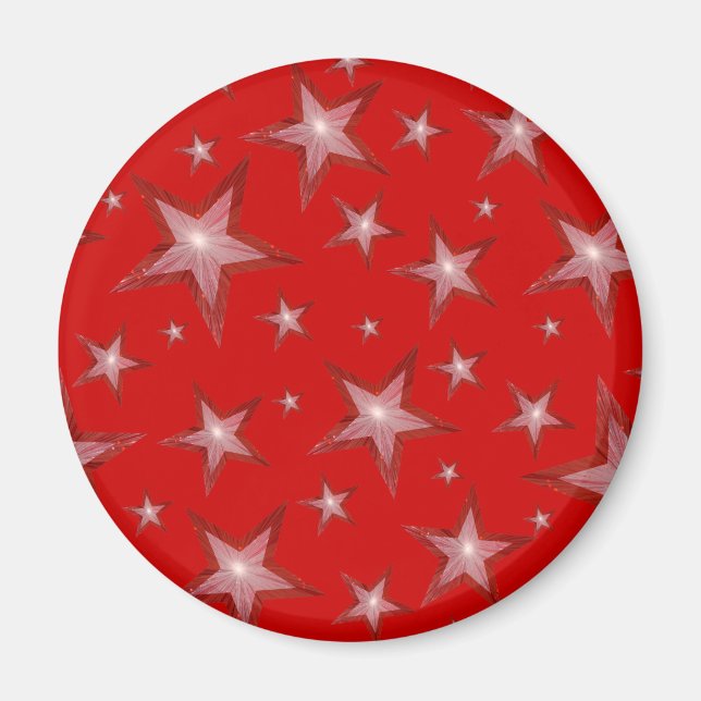 Imã de geladeira Red Star em vermelho (Frente)