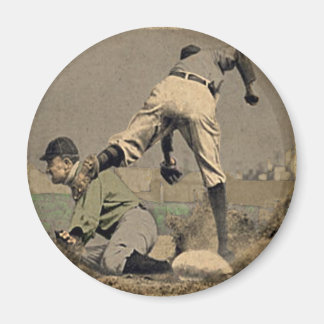 Imã de geladeira Redonda De Baseball Com Estilo Re