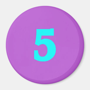 Imã de geladeira redonda - número 5 -
