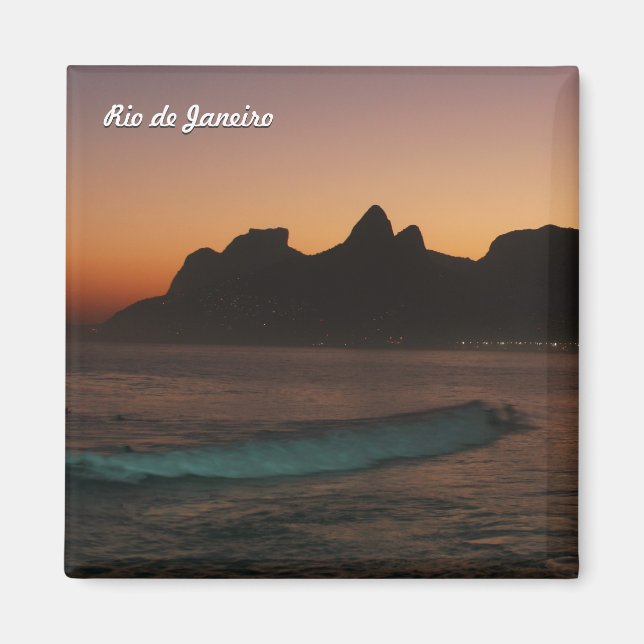 imã de geladeira "Sunset" no Rio de Janeiro (Frente)