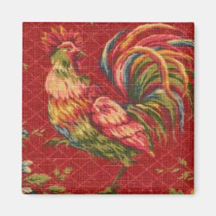 Imã de geladeira vermelha do galo do país franc