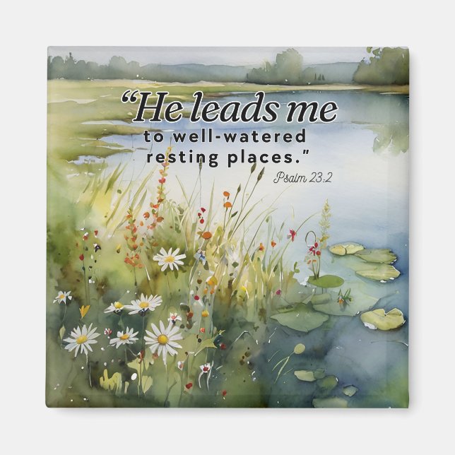 Imã de geladeira Versa Da bíblia - Salms 23 (Frente)