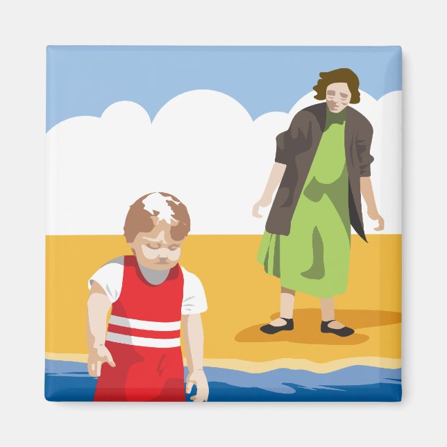 imã de geladeira "Waterbaby" (Frente)