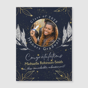 Ímã de Graduação Elegante Congratulações Dourado M