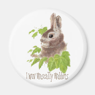 Imã De I do wuv wabbits engraçados wascally, coelho,