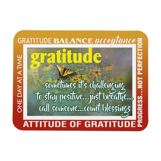 ímã de inspiração de gratidão (Horizontal)