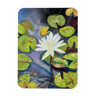 Ímã de Lírio Aquático em Flor