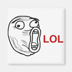 Imã De LOL do riso cara alta Meme da raiva para fora