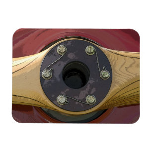 Ímã de madeira do retângulo da hélice de aviã