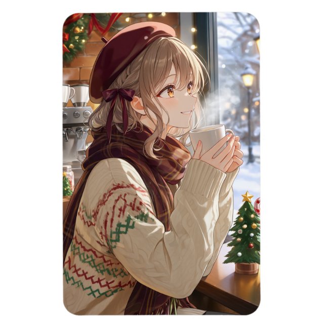 Ímã de Menina de Anime (Vertical)