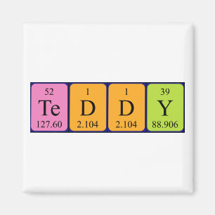 imã de mesa periódica do ursinho