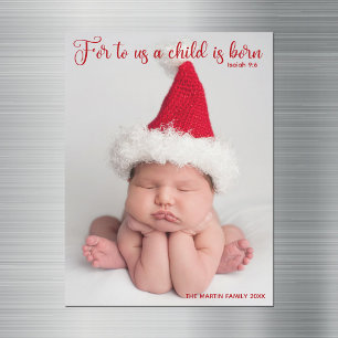 Ímã de Natal Cristão Foto de Bebê Religioso