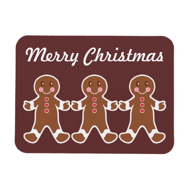 Ímã de Natal de Pão de Mel (Horizontal)