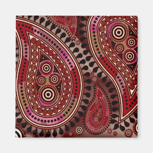 Imã De "obscuridade suprema Paisley" - vermelho por