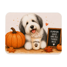 Ímã de Old English Sheepdog com Tempero de Abóbora