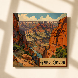 Ímã de Paisagem Vintage do Sudoeste do Grand Canyo