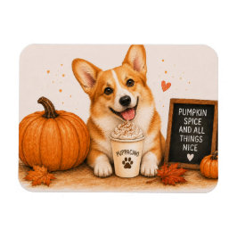 Ímã de Pembroke Welsh Corgi Pumpkin Spice