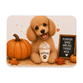 Ímã de Poodle Pumpkin Spice