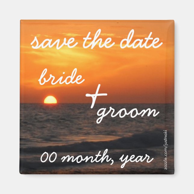 imã de pôr do sol de praia (Frente)