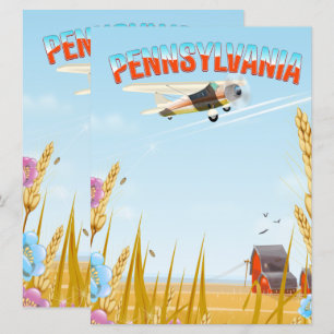 Ímã de pôster de viagem rural da Pensilvânia