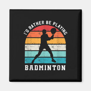 Imã De preferência Jogando Badminton Jogador de Badmin