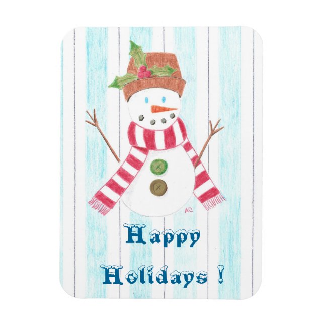 ímã de prêmio Bonhomme de neige (Vertical)