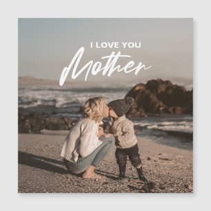 Ímã de Presente Eu Amo Você Mãe Foto Minimalista