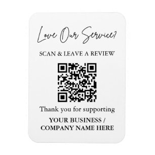Ímã de QR Code de Avaliação para Negócios