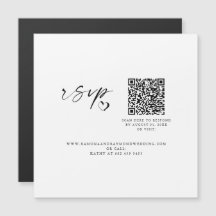 Ímã de QR Code de Site de Casamento com Cartão de