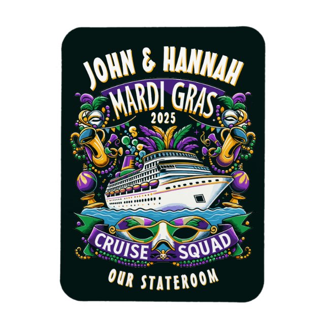 Ímã de Quarto de Navio de Cruzeiro Mardi Gras (Vertical)