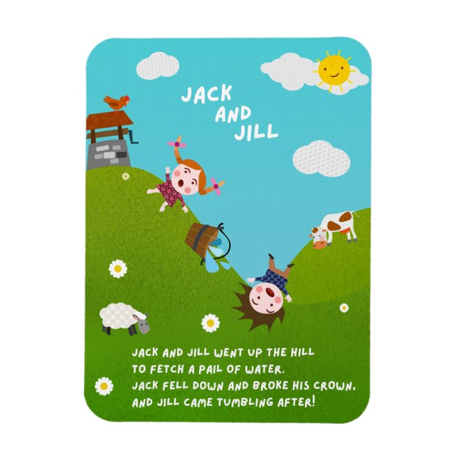 Ímã de Rima Infantil Jack e Jill (Vertical)