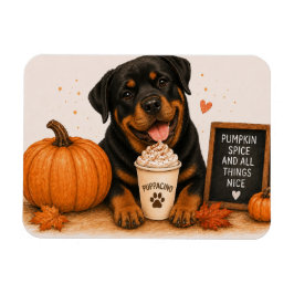 Ímã de Rottweiler com Tempero de Abóbora
