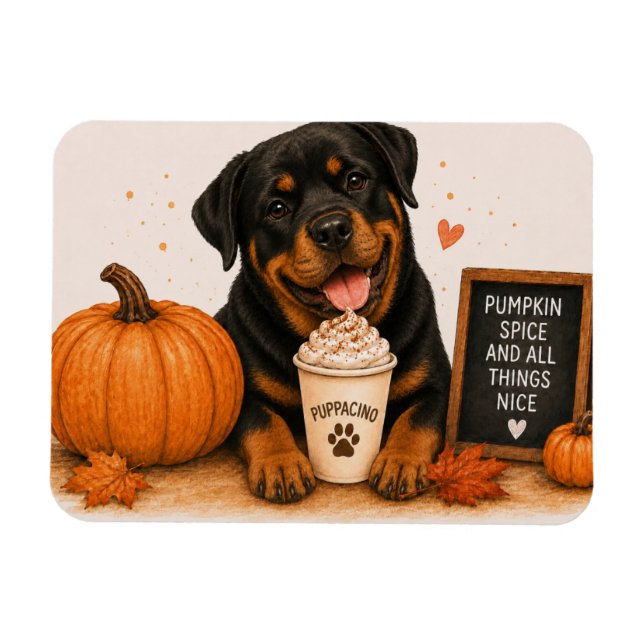 Ímã de Rottweiler com Tempero de Abóbora (Horizontal)