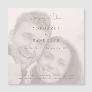 Ímã de Salvar a Data de Casamento Blush Elegance