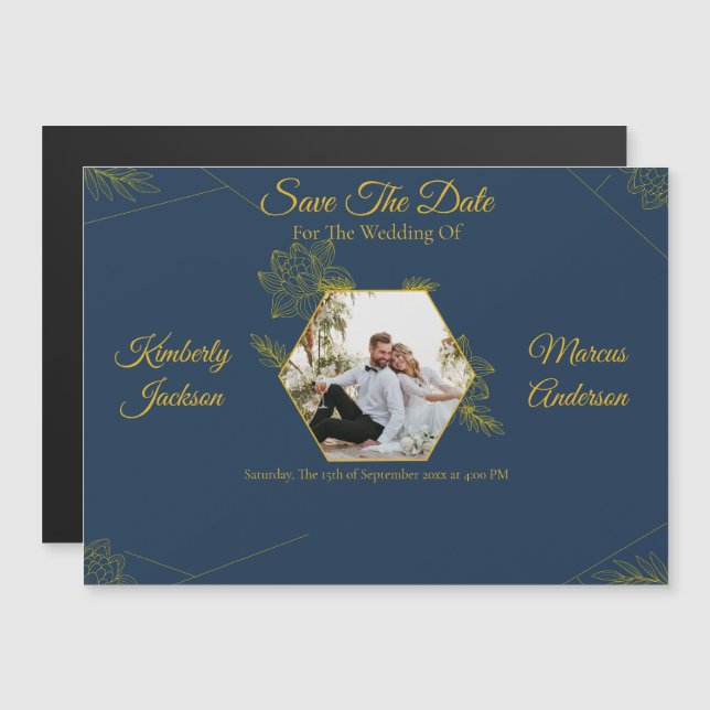 Ímã de Salvar a Data de Casamento com Elegância Do (Frente/Verso)