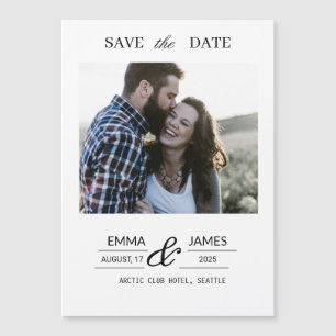 Ímã de salvar a data do casamento com foto persona