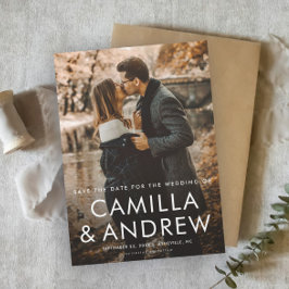 Ímã de Save the Date de Casamento com Foto Simples