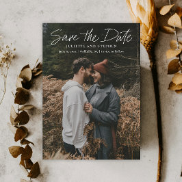 Ímã de Save the Date de Casamento com Foto Simples