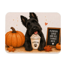 Ímã de Scottie Terrier Escocês Pumpkin Spice