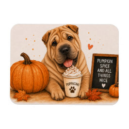 Ímã de Shar Pei com Tempero de Abóbora