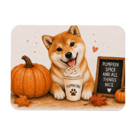 Ímã de Shiba Inu Pumpkin Spice