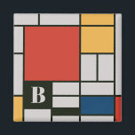 Imã De Stijl Inspirou o Monograma dos Quadrados Primár<br><div class="desc">De Stijl inspirou design com área de texto personalizável. De Stijl, holandês do "estilo", também chamado de neoplasticismo, é um movimento de arte iniciado nos Países Baixos em 1917 voltado para formas retilíneas e cores primárias. O estilo passou pelo tempo e funciona perfeitamente no enriquecimento do nosso estilo de vida...</div>