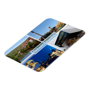 Ímã DE Stuttgart - Rio Neckar - Schlossplatz -