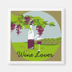 Imã De " TEMA do _VINEYARD do amante vinho" do CHIQUE
